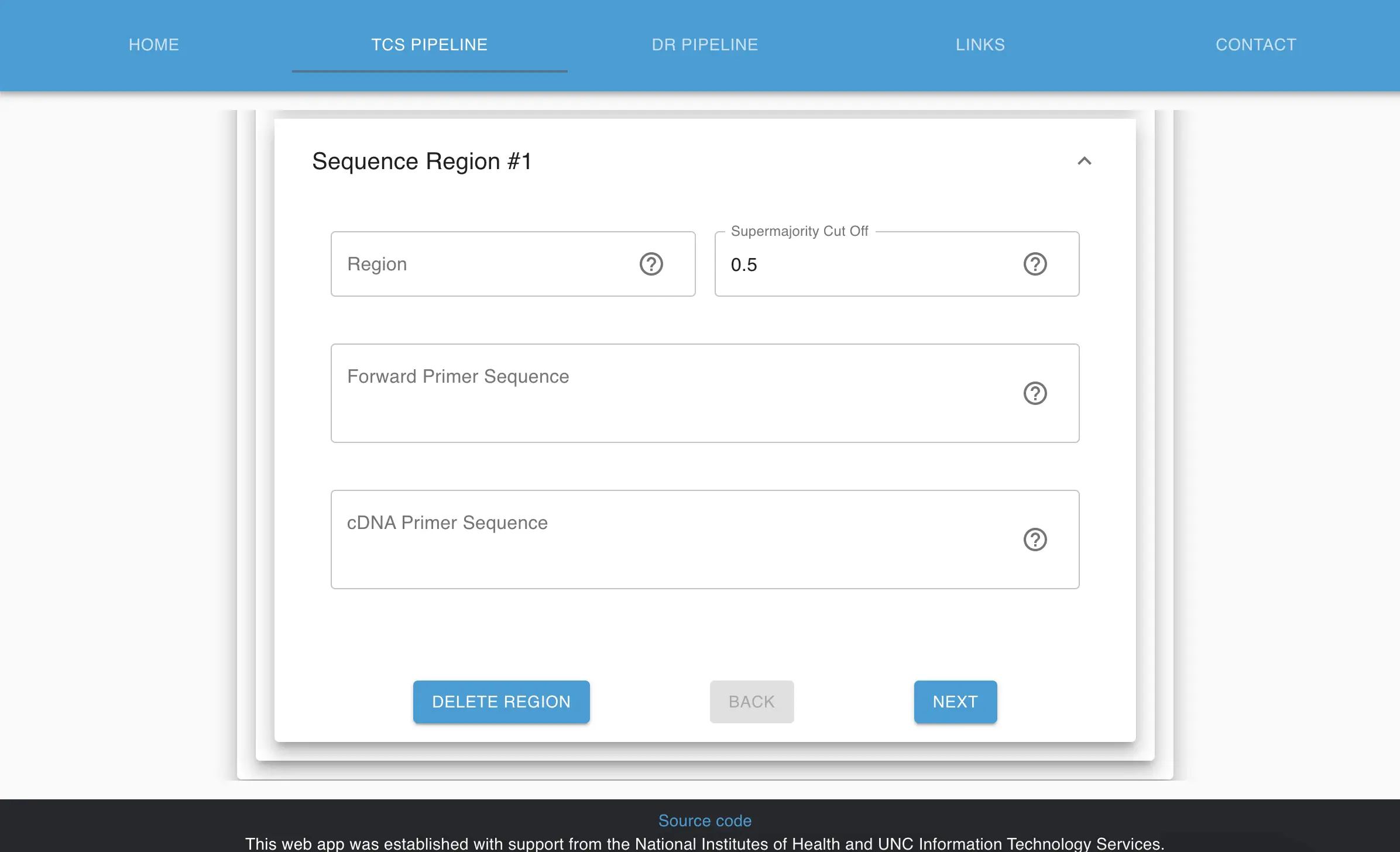 Step 1/5 of configuring each sequence primer. Step 1/5 of configuring each sequence primer.